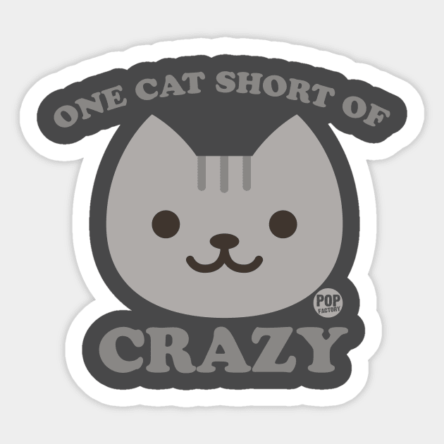 CRAZY CAT Sticker by toddgoldmanart